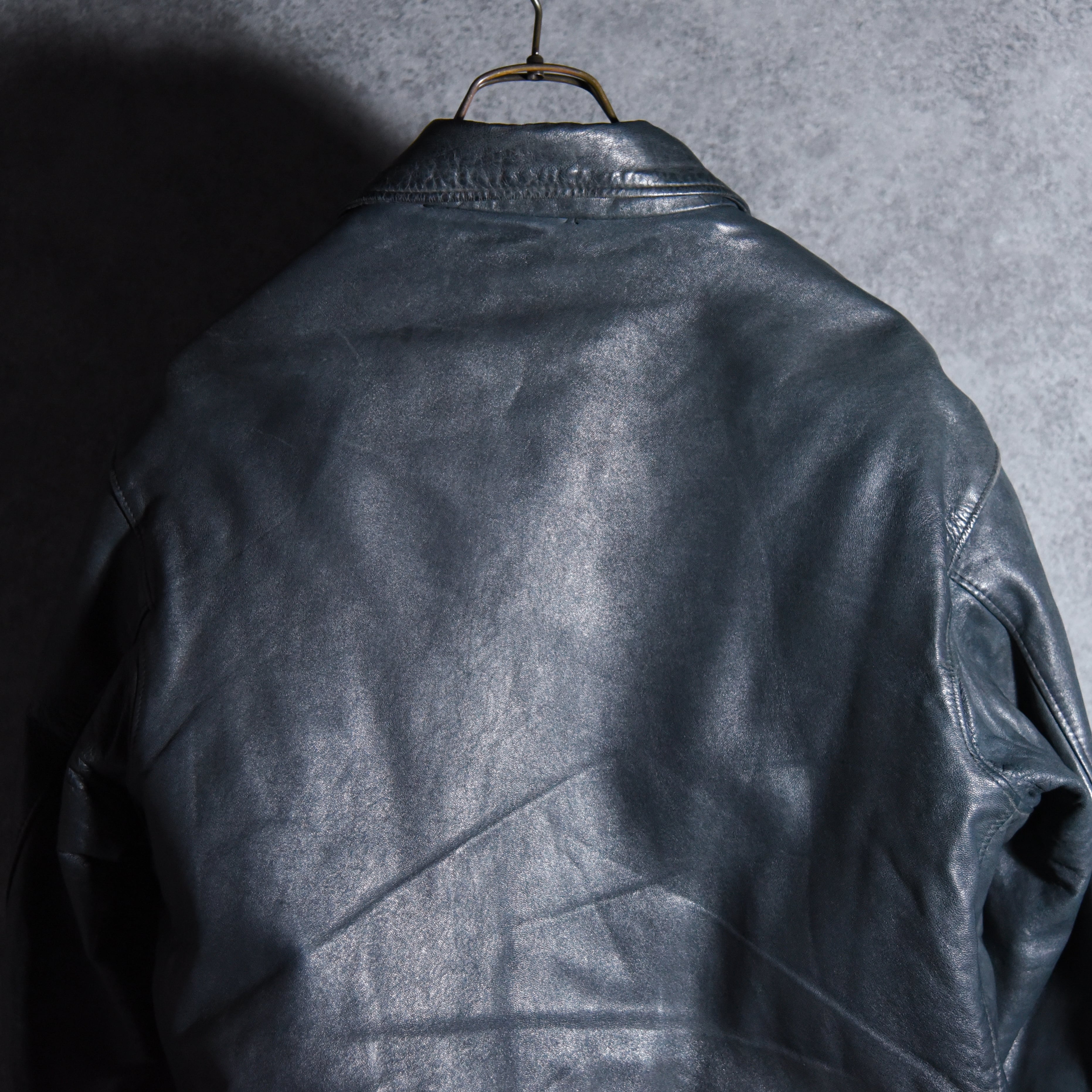 70s French Air Force Leather Pilot Jacket フランス軍 レザー
