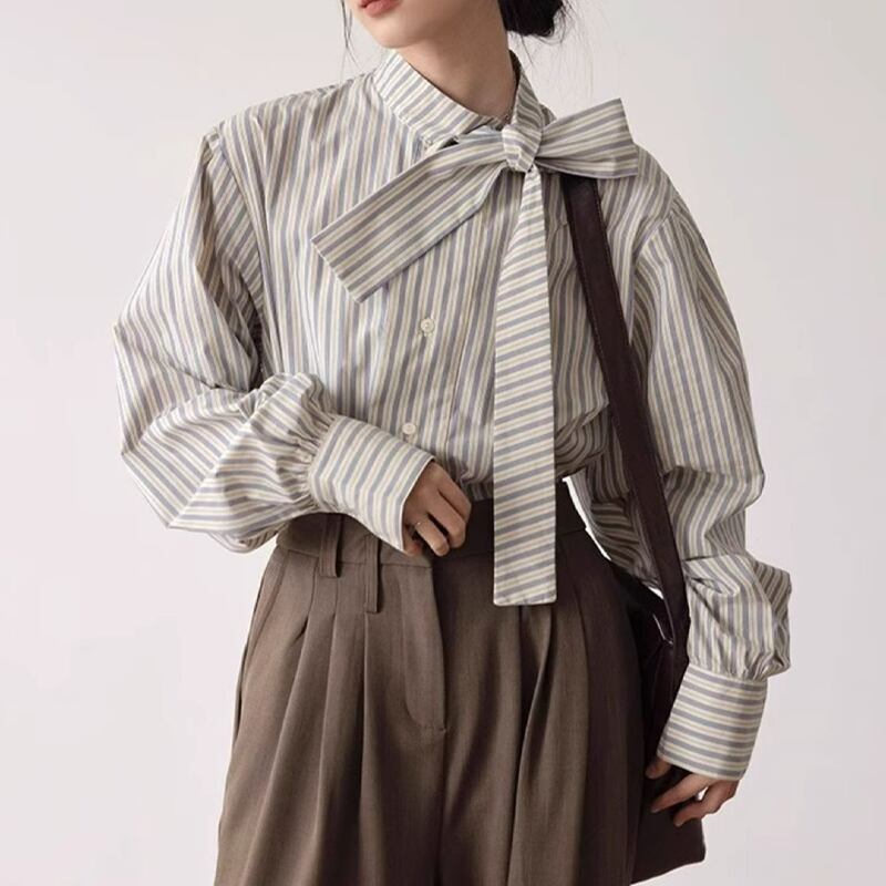 striped bowtie shirt 10171