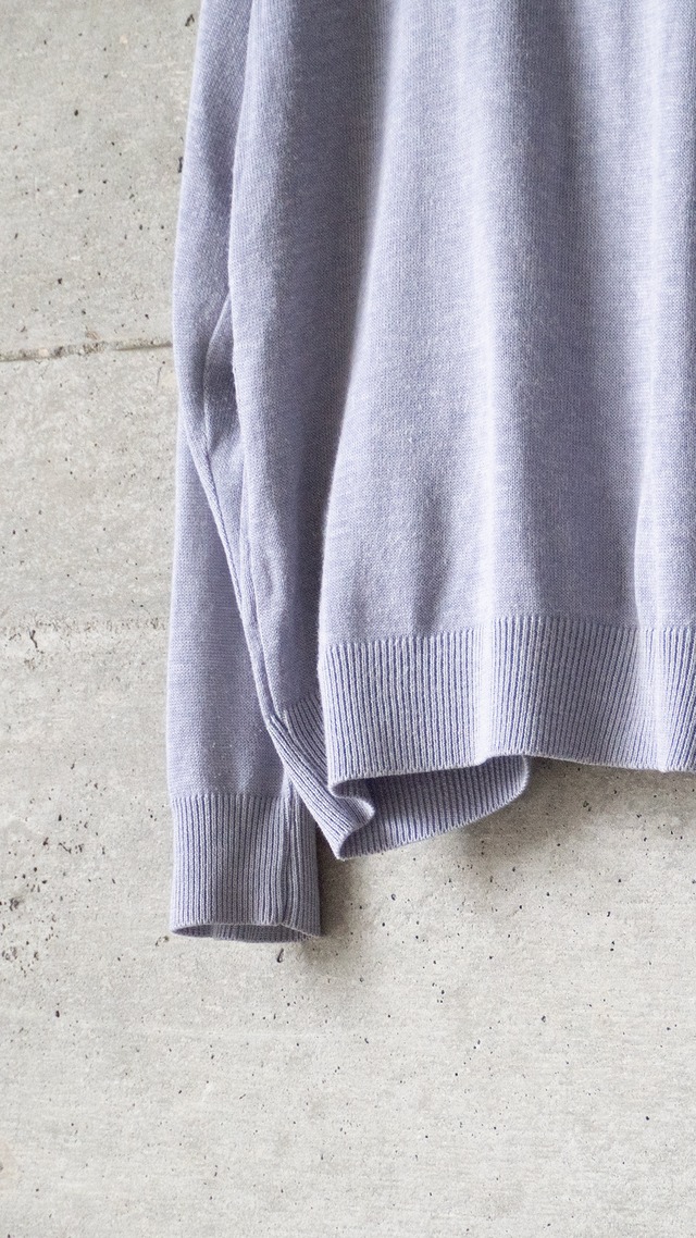 "COTE D'AZUR" 1990s Acrylic linen v-neck cardigan