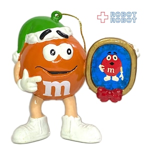 M&M's オレンジ サンタハット 写真フレーム クリスマスオーナメント