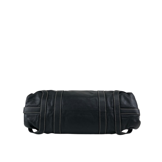 PRADA プラダ ハンドバッグ ブラック ベルト レザー vintage ヴィンテージ オールド m8shz4