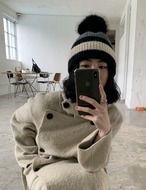 【新作５％OFF・3日間】Stripe Knit Beanie_4colors