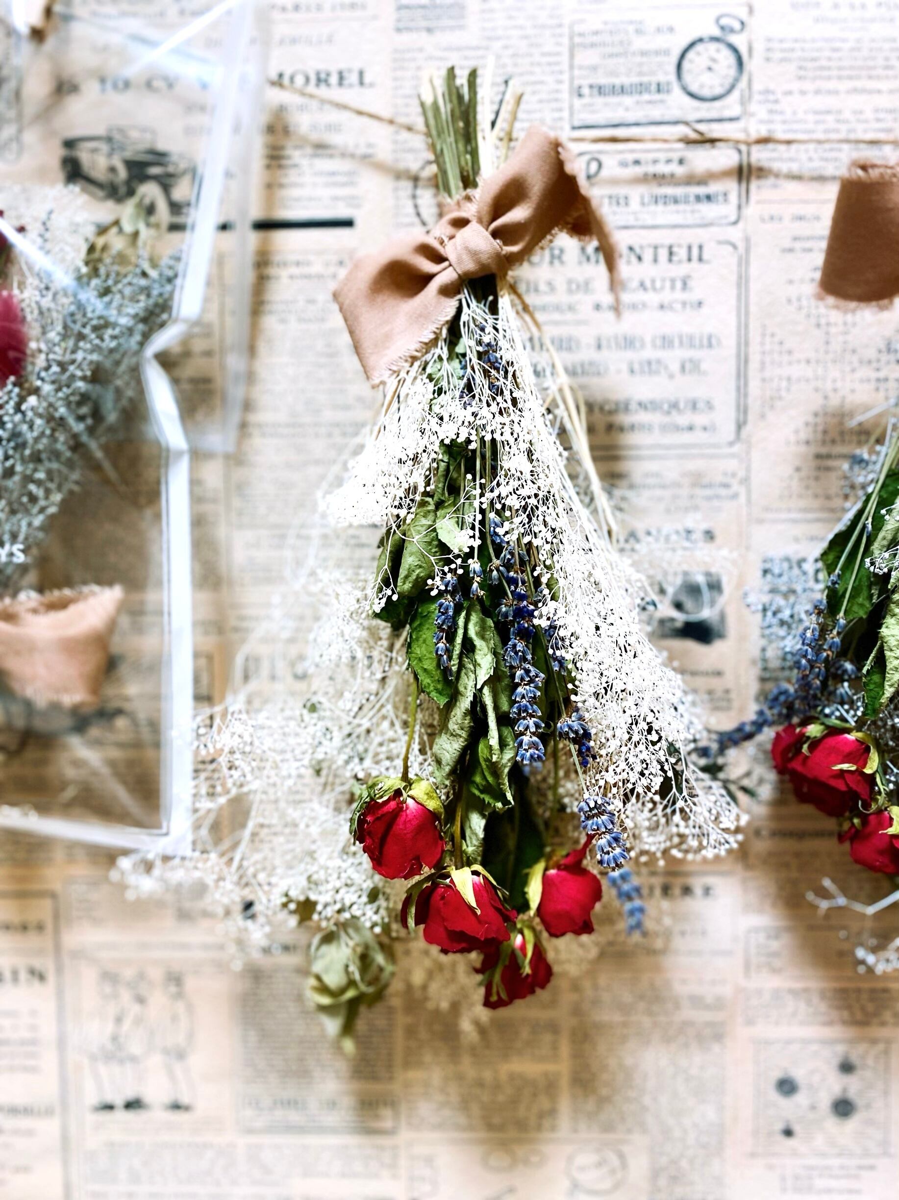 ローズ ラベンダードライフラワーブーケ キリスト教グッズとお花のお店 のえる