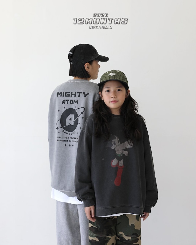 【取寄】12months|punch pigment sweatshirt (adult)|パンチピグメントスウェット(アダルト)|FREE|adult|26 autumn