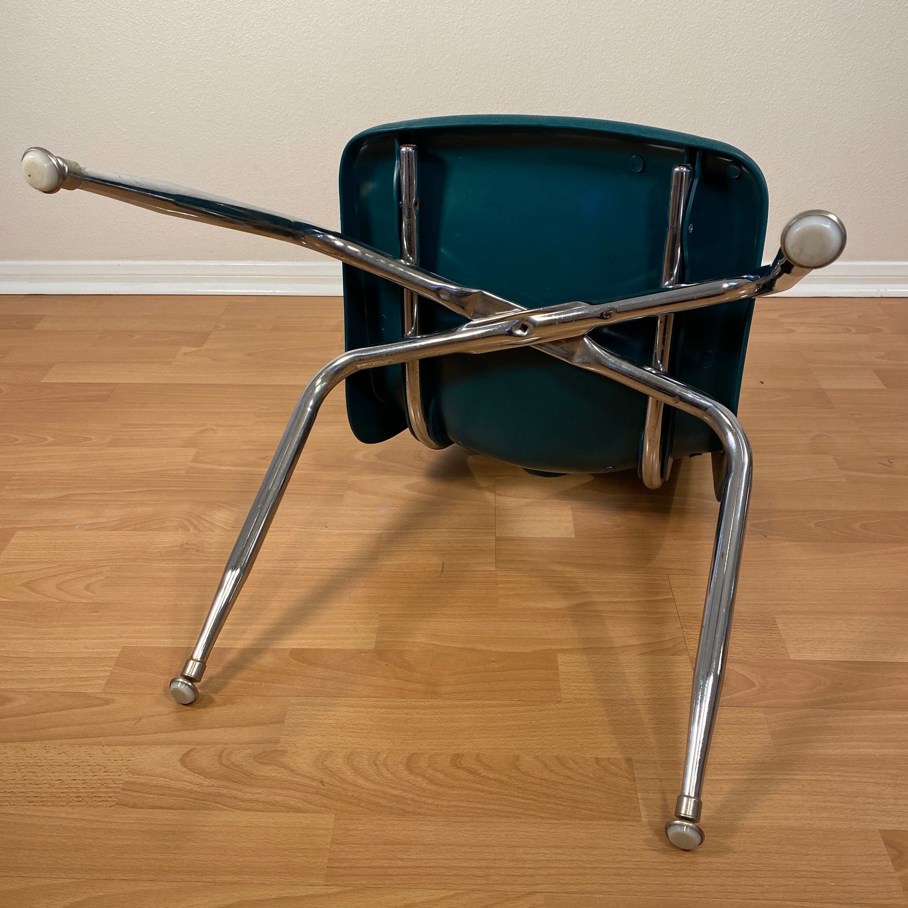 ビンテージチェア パイプイス 折りたたみ椅子 高さ44cm レザー