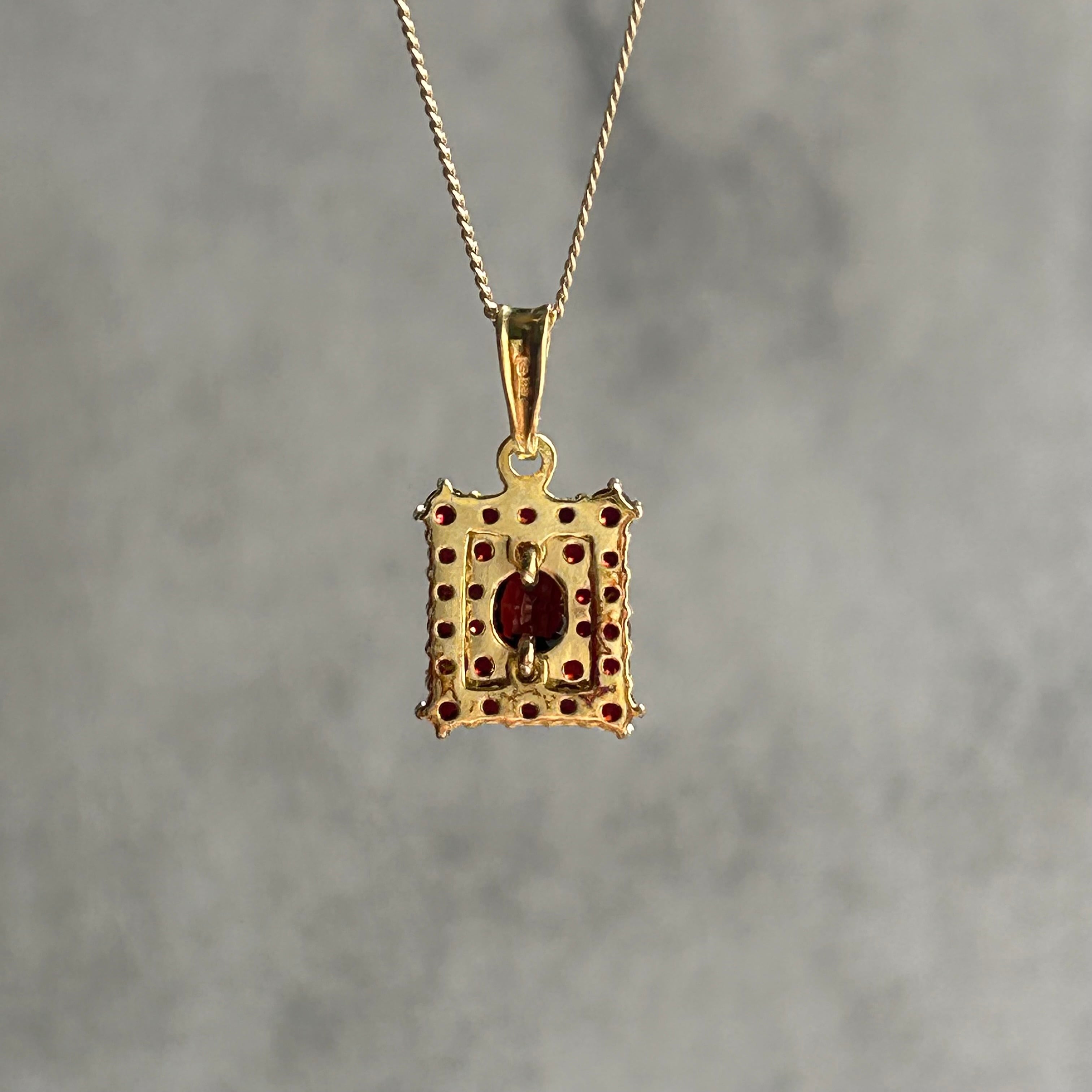 こよなくAntique ボヘミアンガーネット星形ペンダントトップ ガーネット】ペンダントトップ（レクタングル／G） | ボヘミア吉祥寺