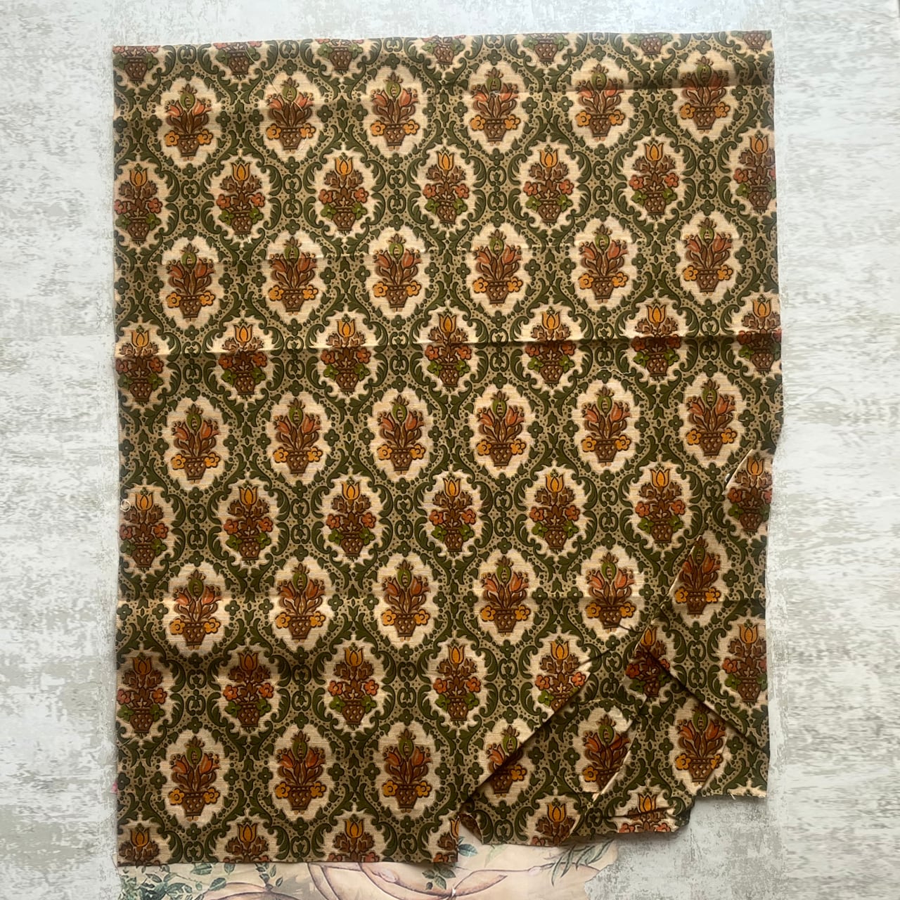 Vintage Fabric生地 クラシカル ダマスク 約45×55cm | bavoletful