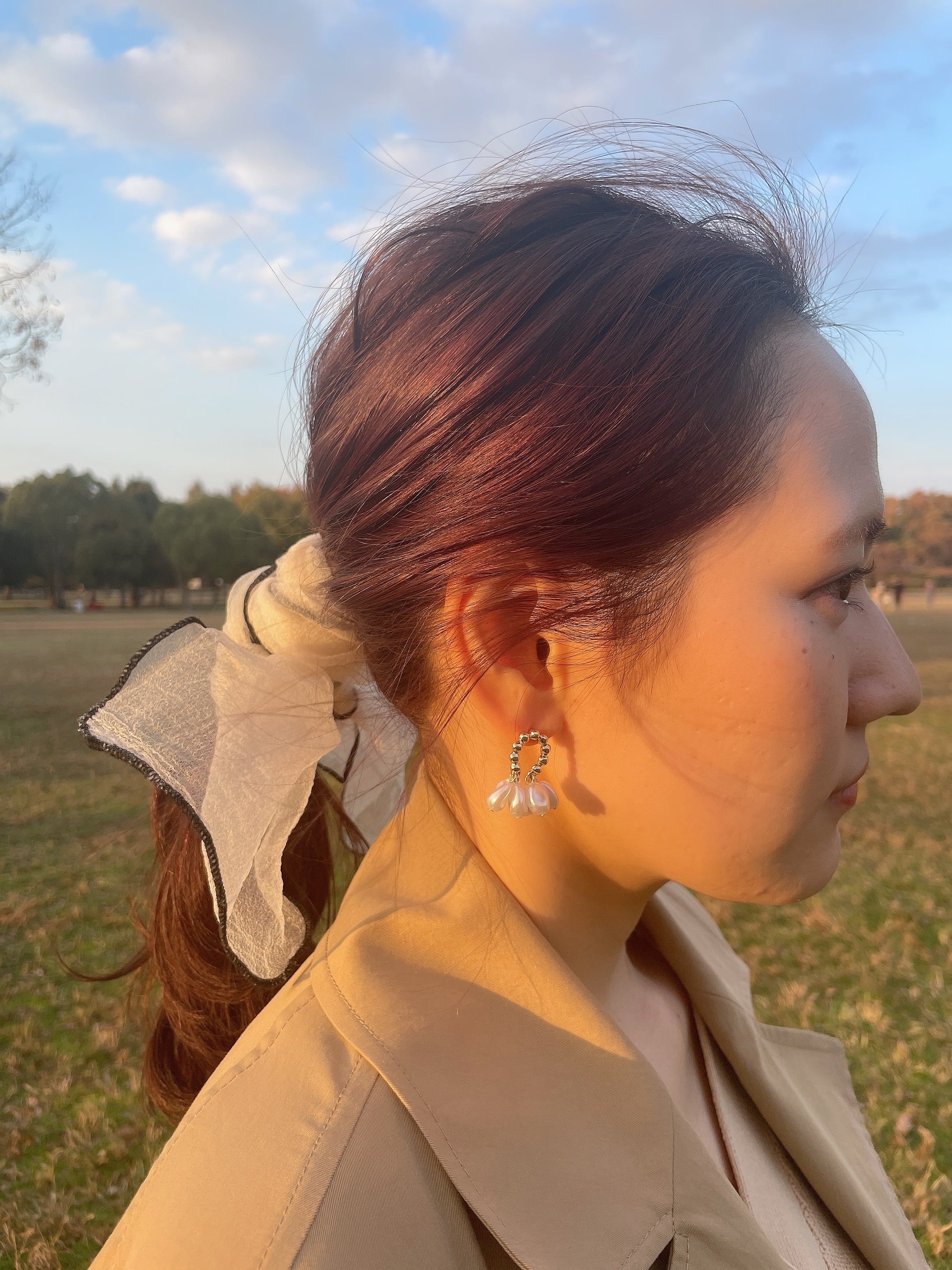 オーガンジースカーフ【ヘアアクセサリー】【リボン】