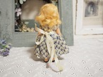 チェック花柄ワンピース　「Nancy Ann Story Book Doll」（日焼けあり） 画像10