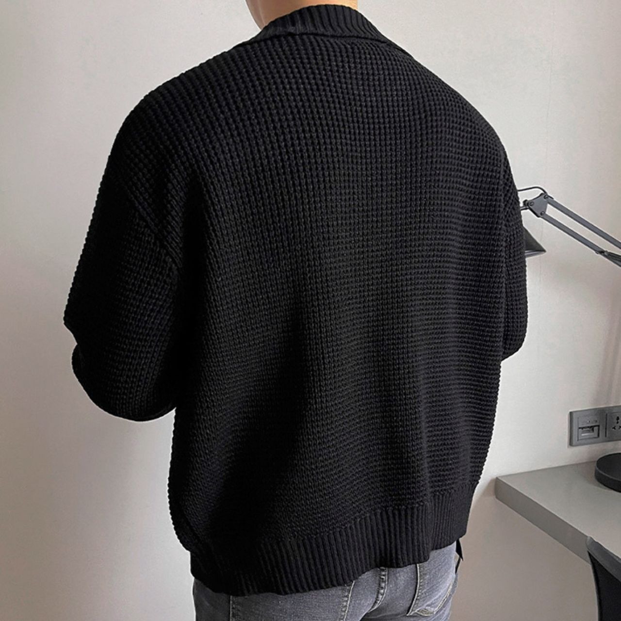 ラペルジップアップニット　MT0080315