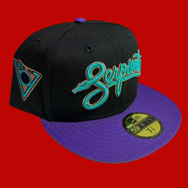 Arizona Diamondbacks City Connect Serpentine Logo New Era 59Fifty Fitted / Black,Purple (Gray Brim)