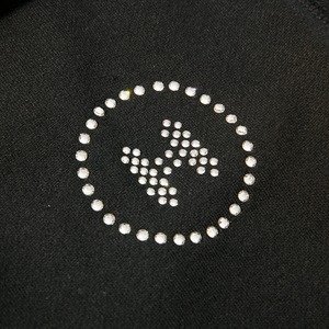 【HIPANDA 】1298/2304男女兼用 ラインストーン フーディー スウェット UNISEX RHINESTONE HOODIE SWEAT SHIRT / BLACK・BEIGE