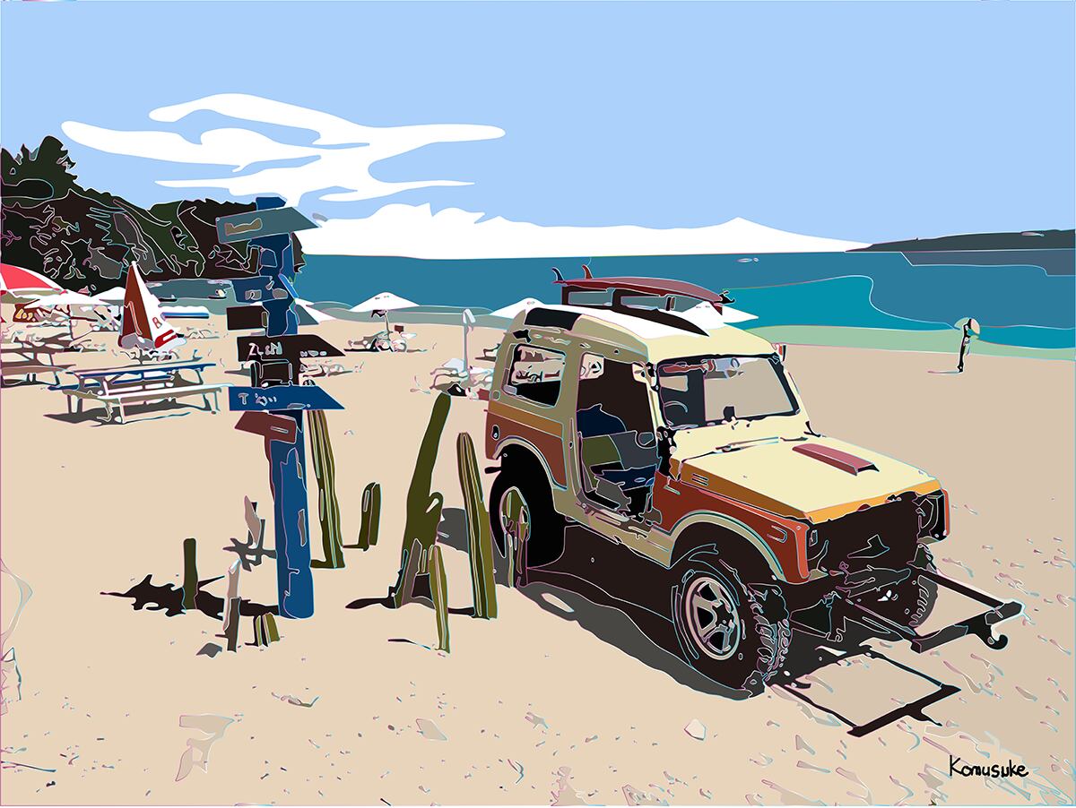 ◎01-051_sesoko Island(komusuke graphic)