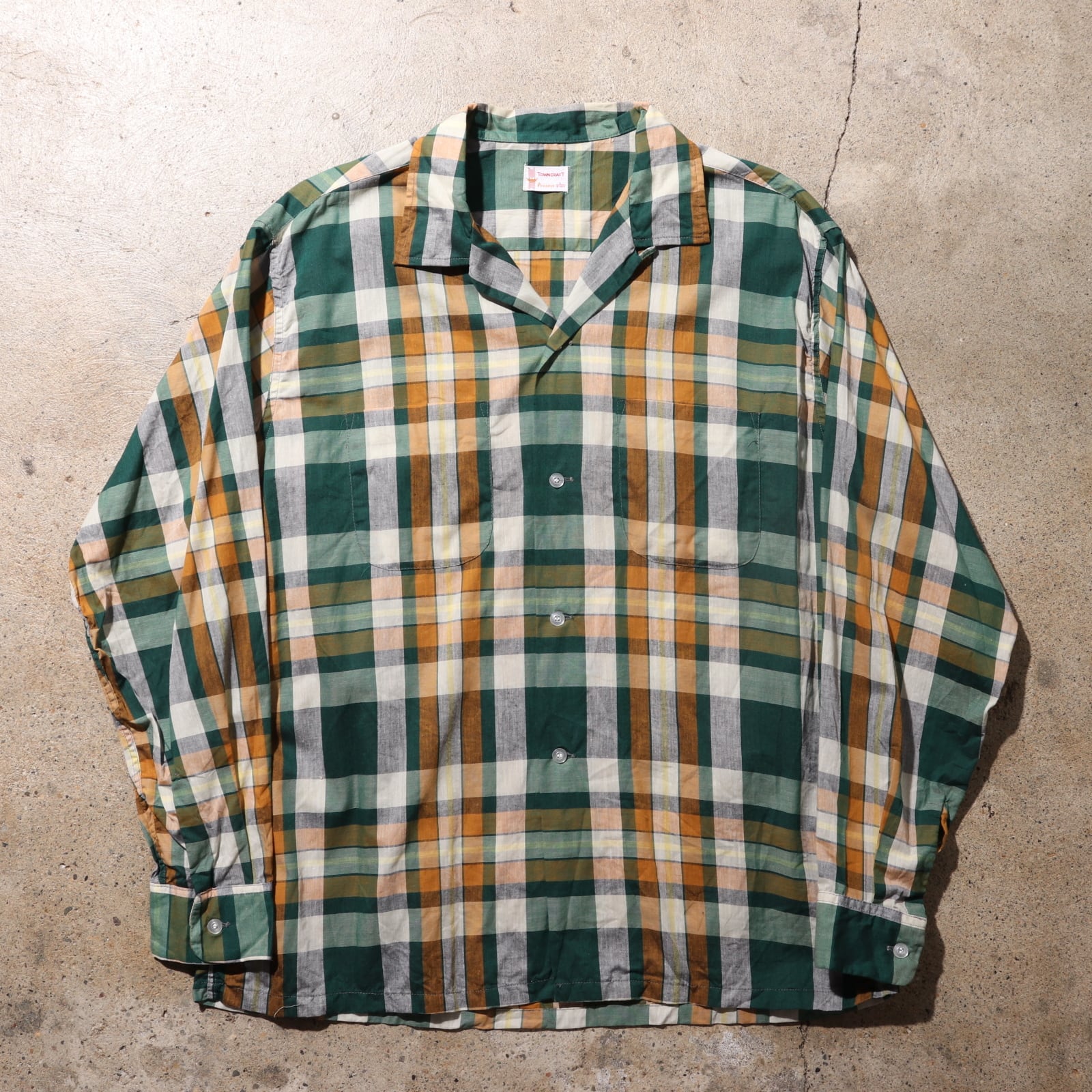 美品 L 60s Towncraft コットン チェックシャツ タウンクラフト | ENCOUNT 