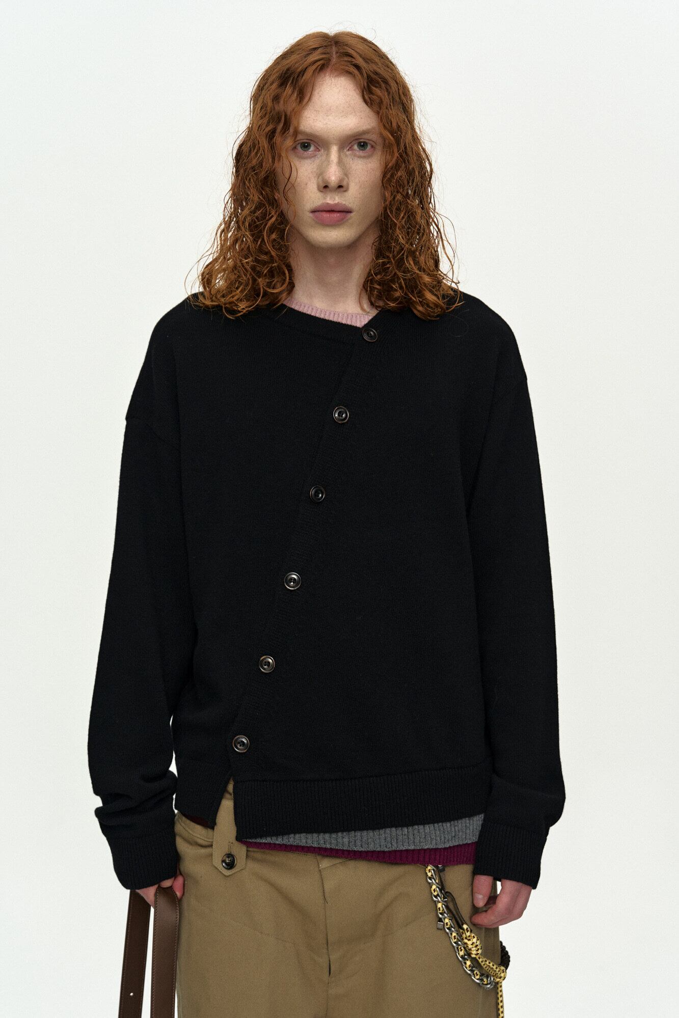 2/20発送 [ANDERSSON BELL] LAYERED CARDIGAN atb1433m(BLACK) 正規品