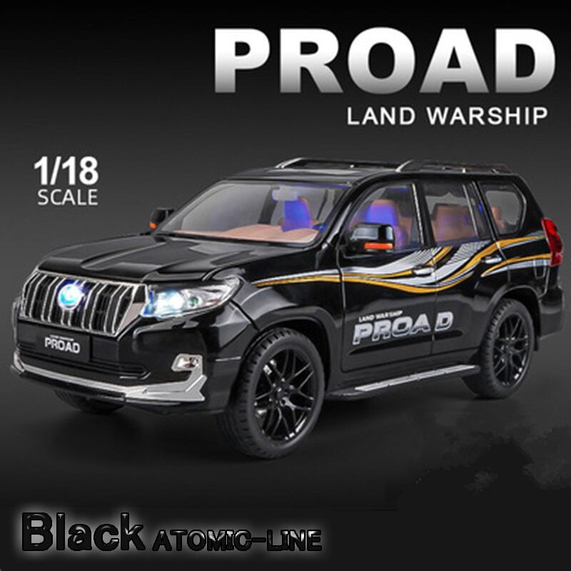 卸し売り購入 ランドクルーザー ライト点灯 全2色 ミニカー 1/18 プラド 乗用車