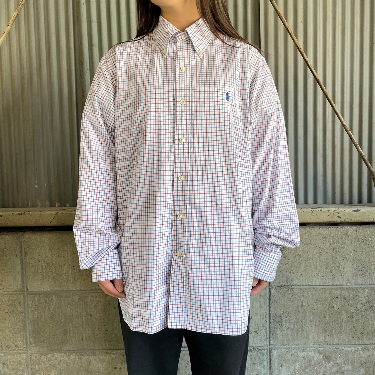 Ralph Lauren ラルフローレン ボタンダウン チェックシャツ メンズL 