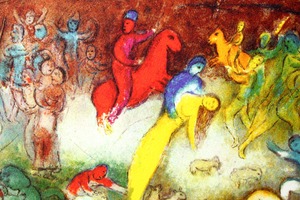 マルク シャガール絵画「捕らわれのクロエ」額縁4色選択可能 作品証明書 展示用フック 限定375部エディション付複製画ジークレ