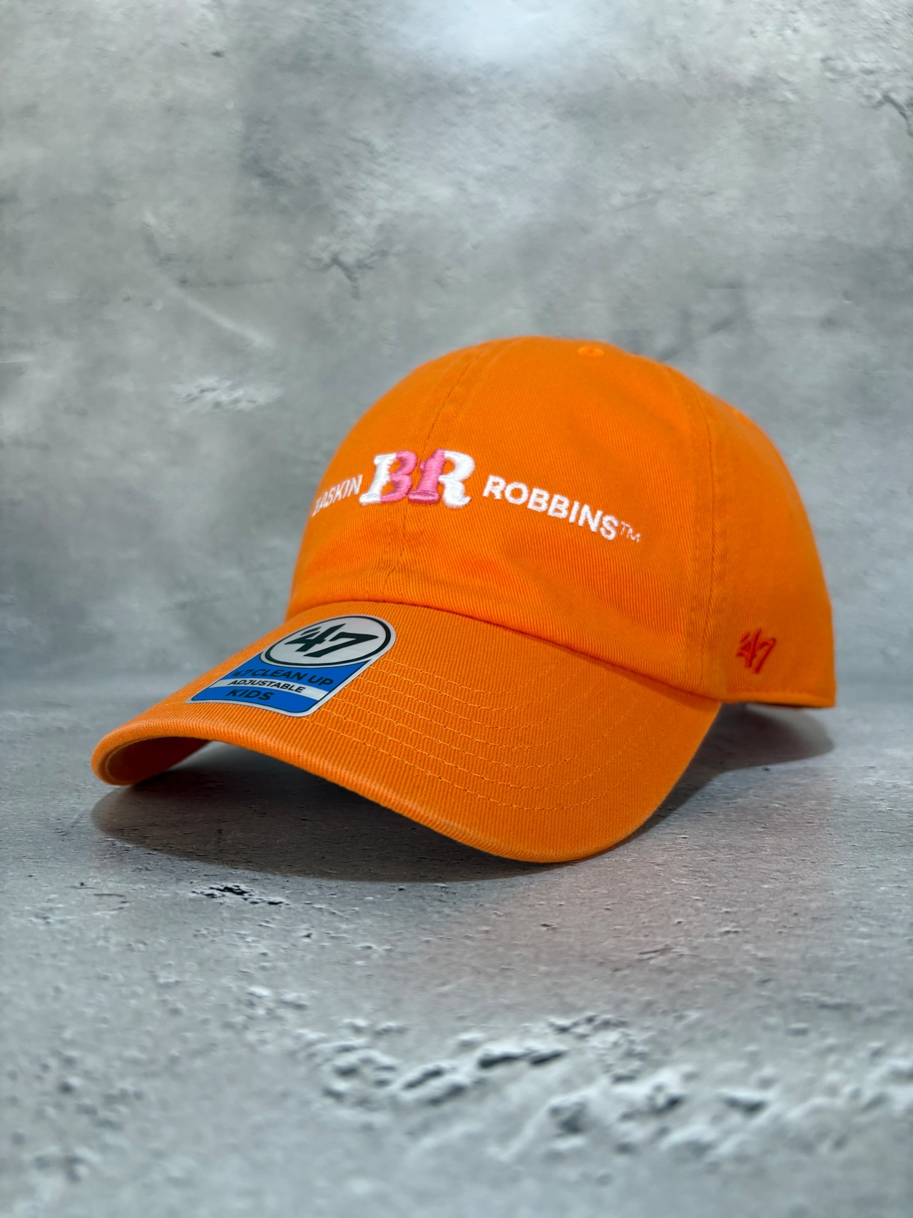 kids '47 CLEAN UP/クリーンナップ  サーティワン アイスクリーム コラボ キャップ 31  オレンジソルベ ビブラントオレンジ キッズサイズ オレンジ