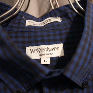 Old Yves Saint Laurent Gingham Check Shirt