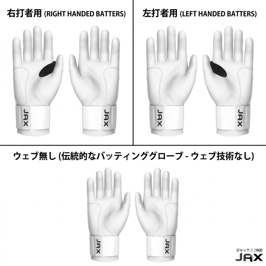 パットなし】Jax Strap Cuff 野球 バッティング グローブ ロングカフ