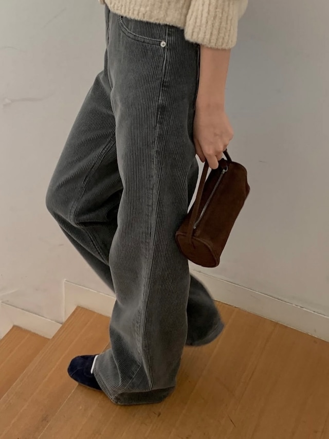 (予約) miel / 119 Fleece corduroy pants 3color