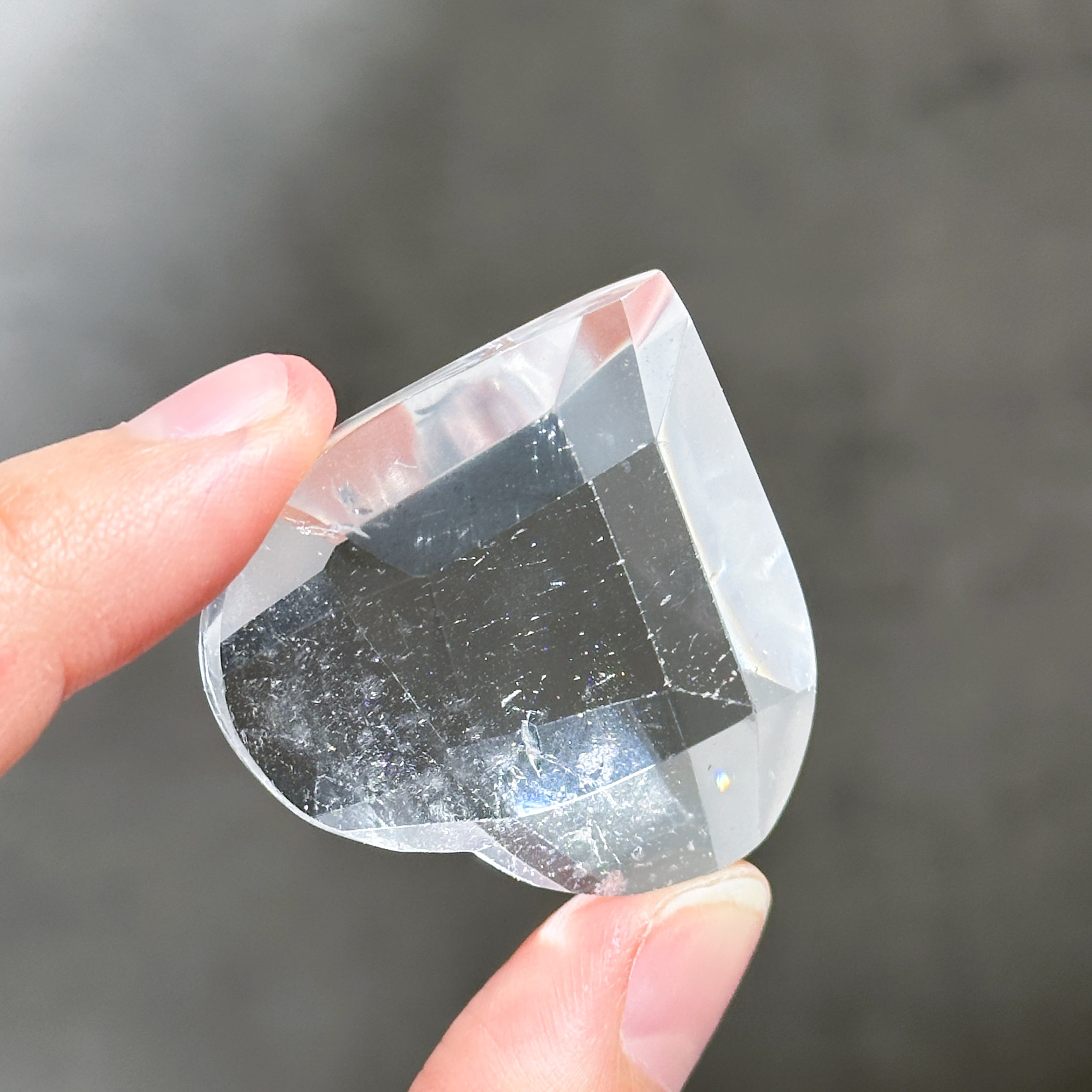 バイーア産レムリアンクォーツファセットハート04◇ Lemurian Quartz