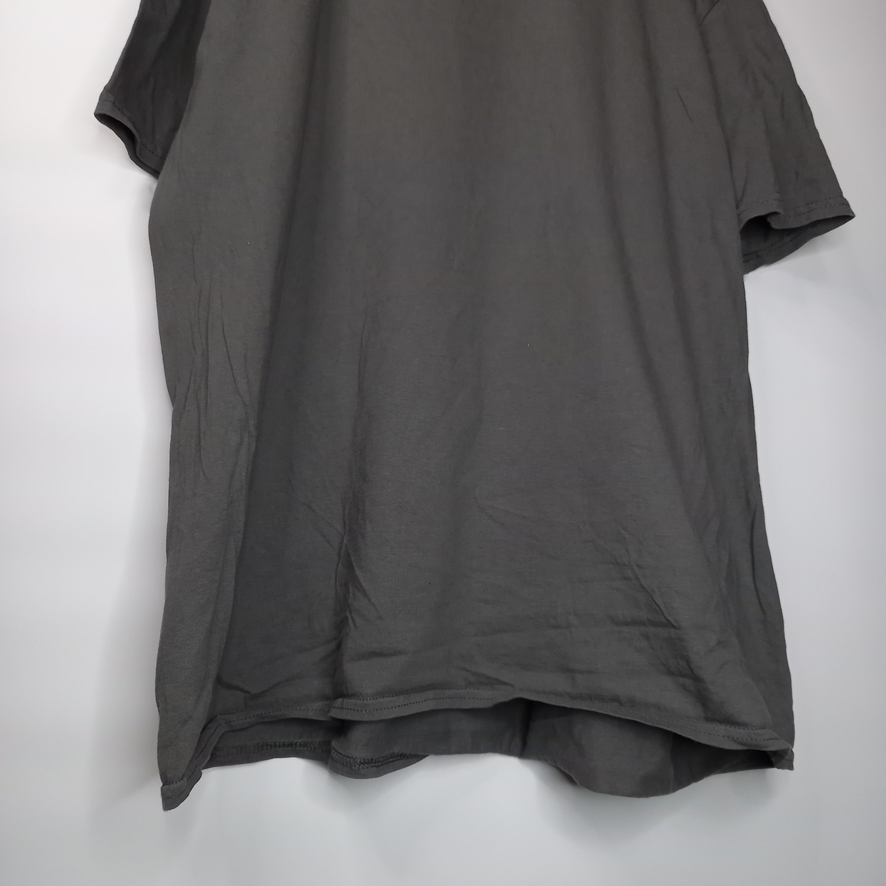 ギルダン　クルーネック　プリントTシャツ　半袖　オーバーサイズ　グレー　XL