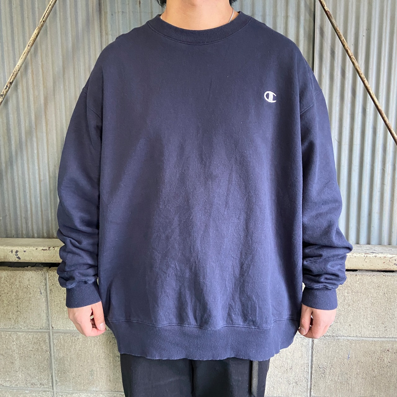 ビッグサイズ Champion チャンピオンワンポイントロゴ刺繍 スウェット 