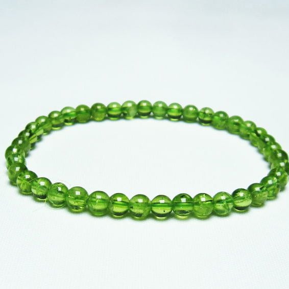 ペリドット ブレスレット 5mm ペリドート 一点物 カンラン石 Peridot Bracelet メール便送料無料 [M便 1/10] 111-21883