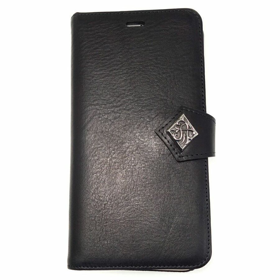 ブラックフライデー】本革イタリアンレザー_iPhone8Plus_ブックケース