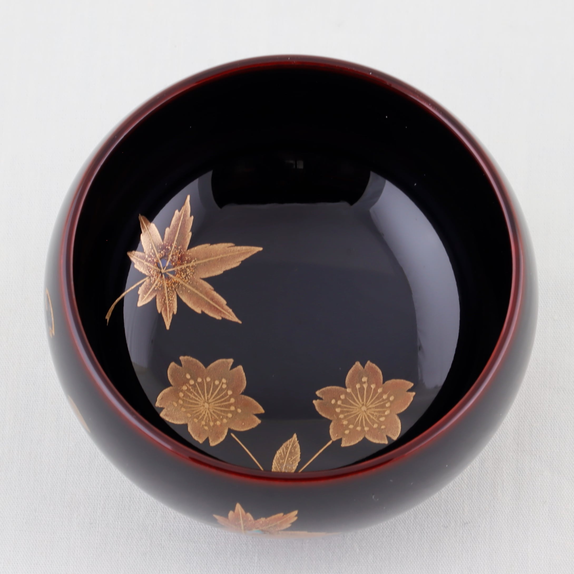 15-3 輪島塗 ぐい呑み／溜塗／春秋蒔絵 | 輪島塗 加藤漆器店 公式