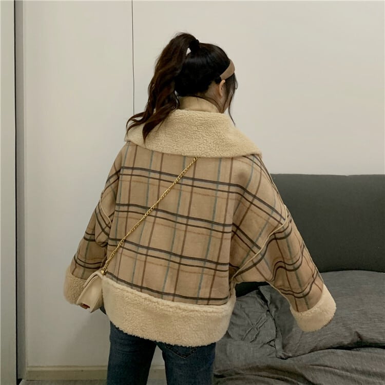 Gap × ami ブロックチェック ジャケット襟ボア脱着可（2024-02