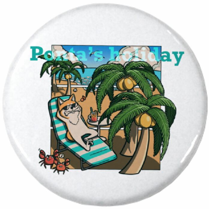 缶バッチ/Ponta's holiday/44ｍｍ