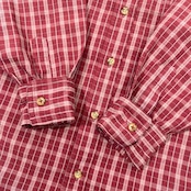 90s BERT PULITZER バートピューリッツァー チェック 長袖シャツ M/ピンク メンズ ビンテージ