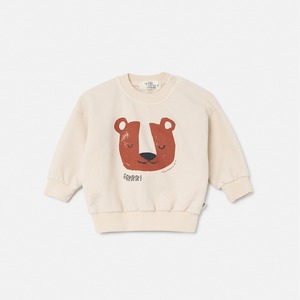 my little cozmo/Soft-touch baby sweatshirt bear/Stone/ACE234