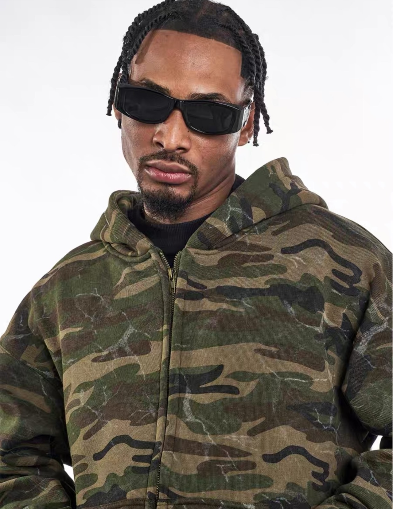 迷彩フルジップパーカ(gr87)