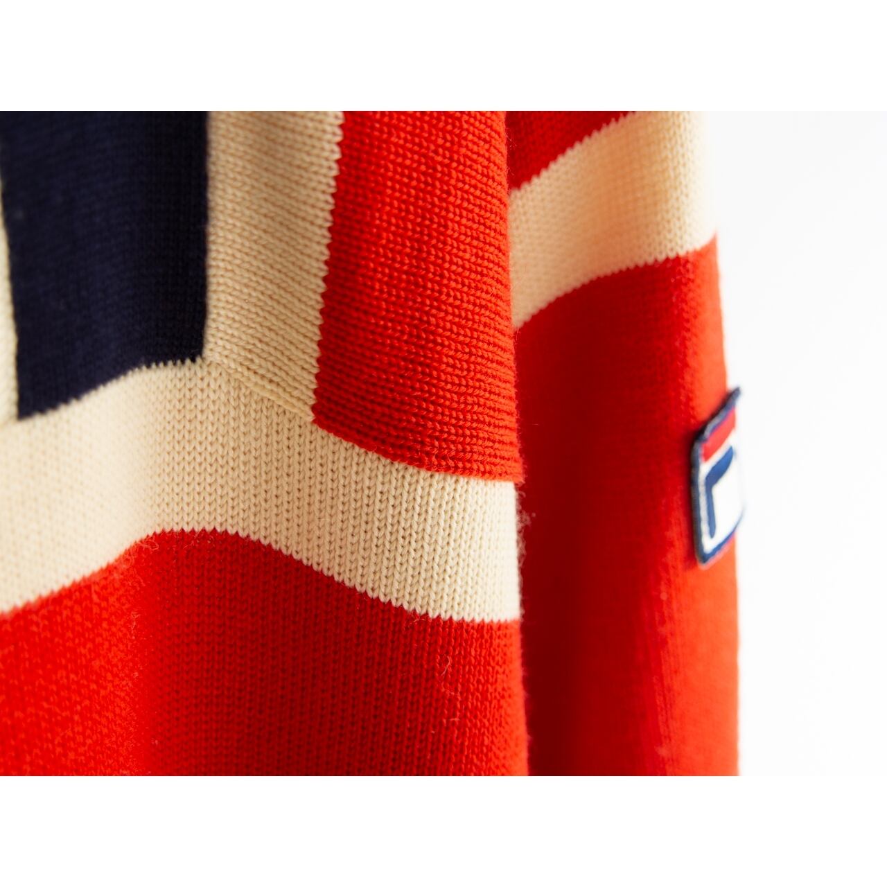 【FILA】Made in Italy 70-80's 100% Wool High Neck Sweater(フィラ イタリア製ハイネックウールセーター ハーフジップニット)