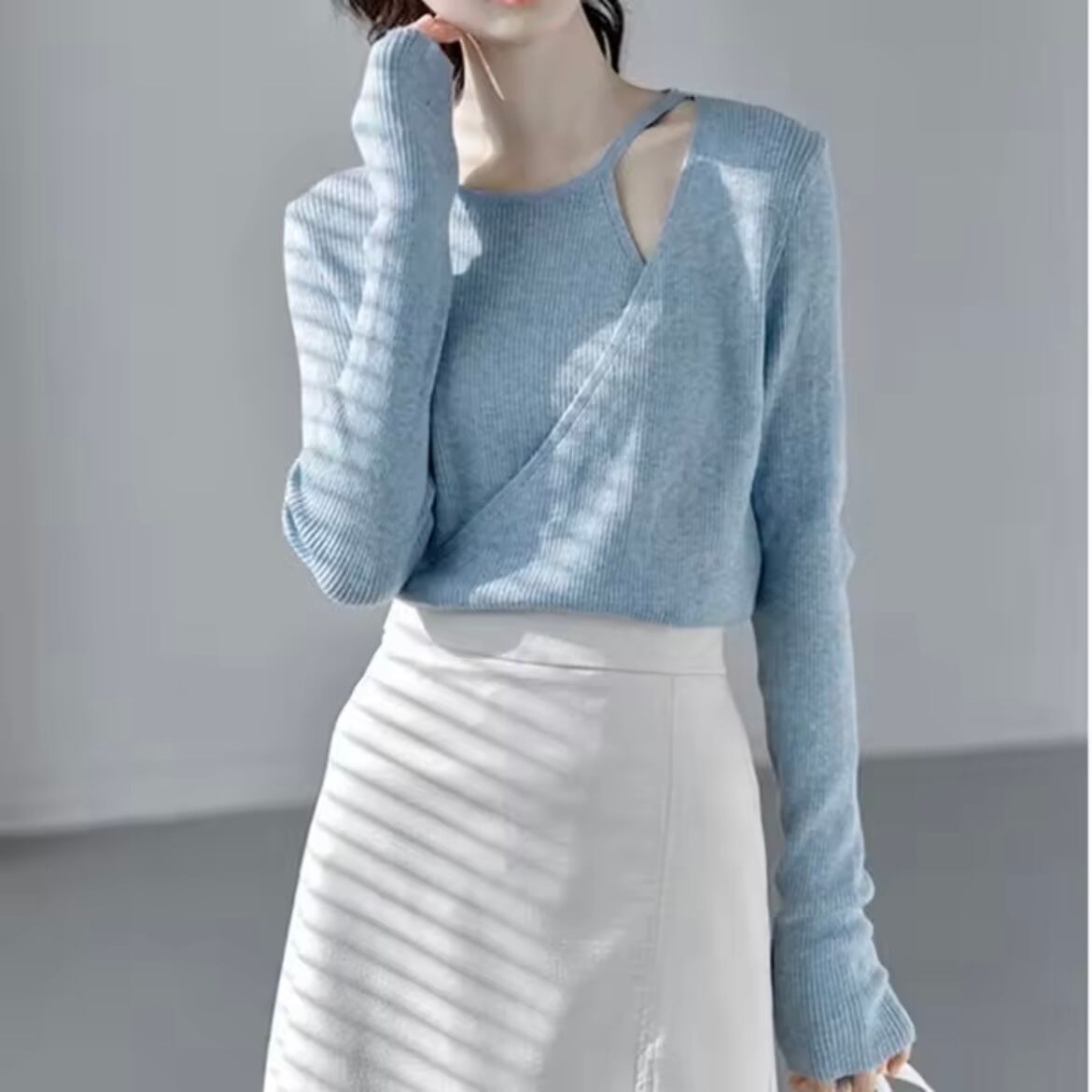layered style rib tops
