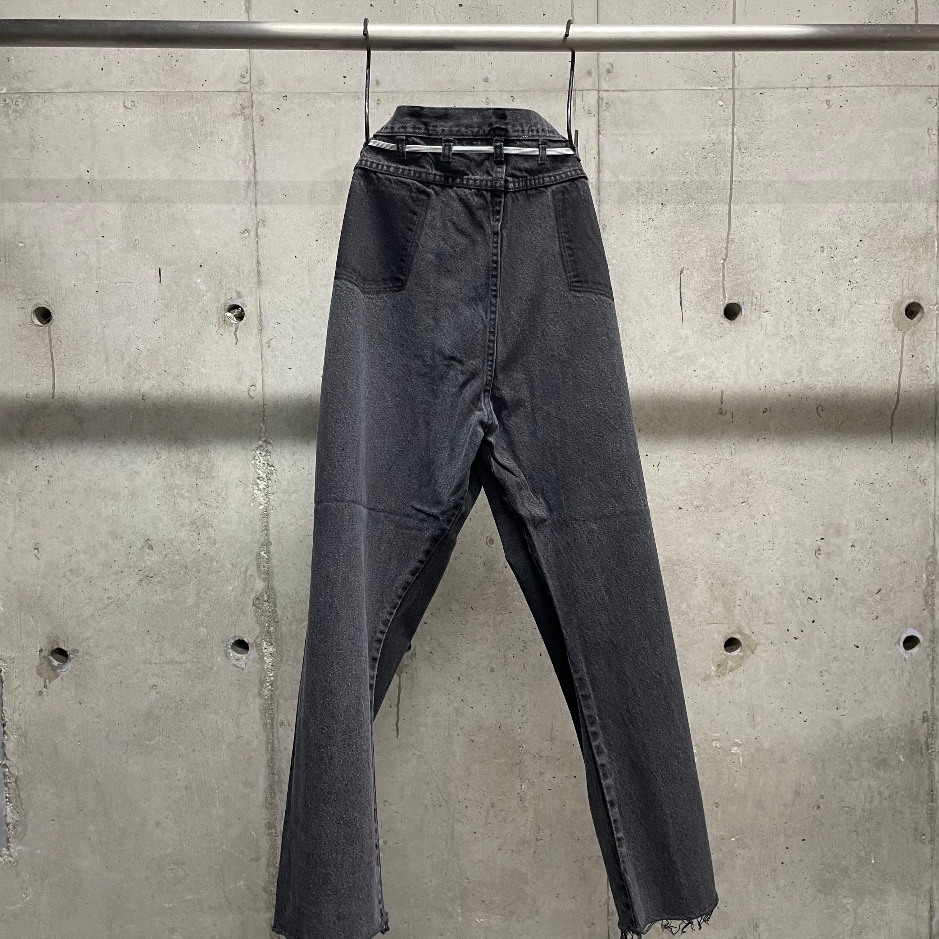 MAISON EUREKA】Ex.VINTAGE REWORK BIGGY PANTS_BLACK⑦ | marfa store