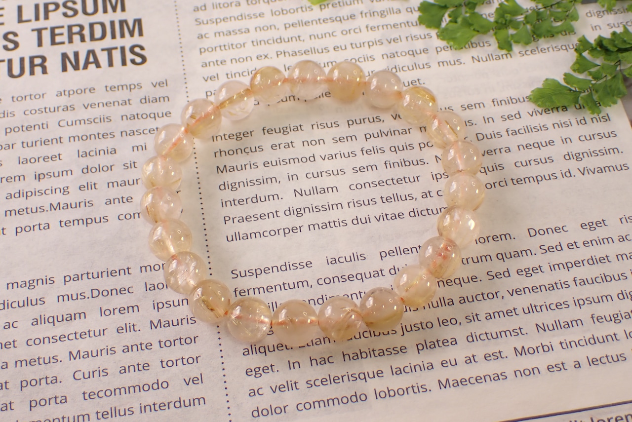 ルチルクォーツブレスレット　 [D12‐118]