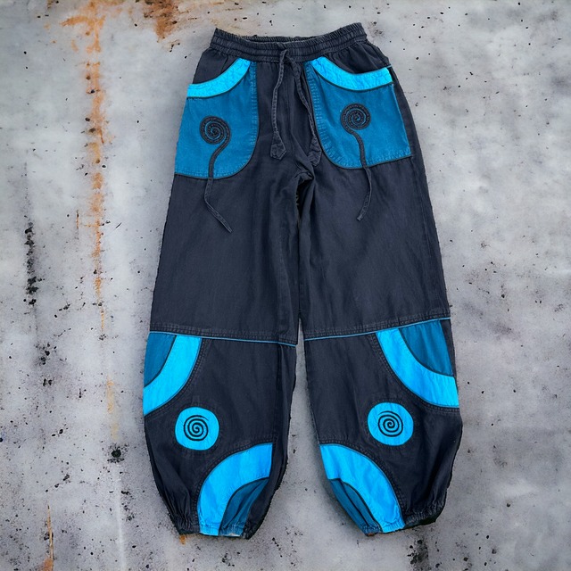 【LADIES】contrast design easy pants