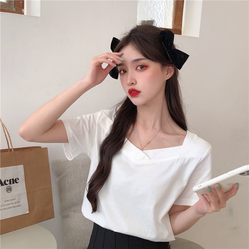 Tシャツ シャツ ショートサマーホワイトルーズ薄手 夏物 1号婦人53751339987