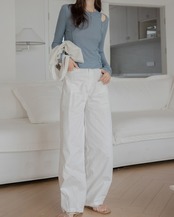 See-through design long sleeve Top　T20062