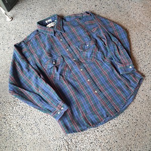 アメリカ製 FIELD MASTER ヘビーフランネルシャツ used [412031]