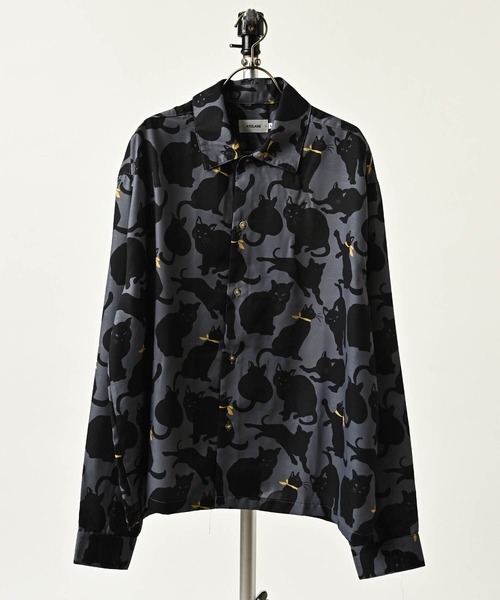 ATELANE All-over transfer print shirt (cat) 26A-25010