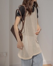 Mesh sheer crochet Tops  L0101