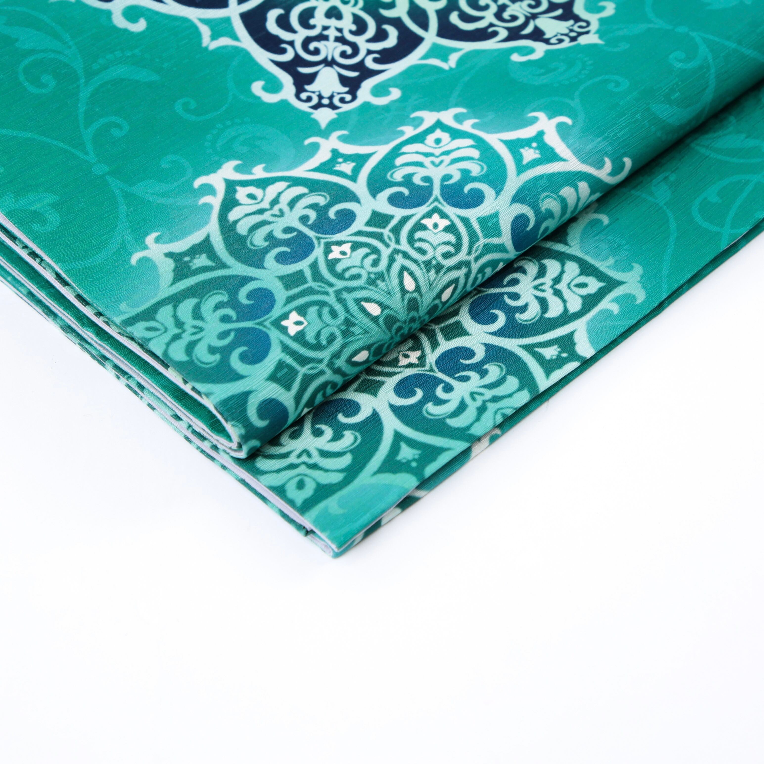 新品・未使用 WAKKA 正絹 京袋帯【アラベスク／ブルーグリーン】お