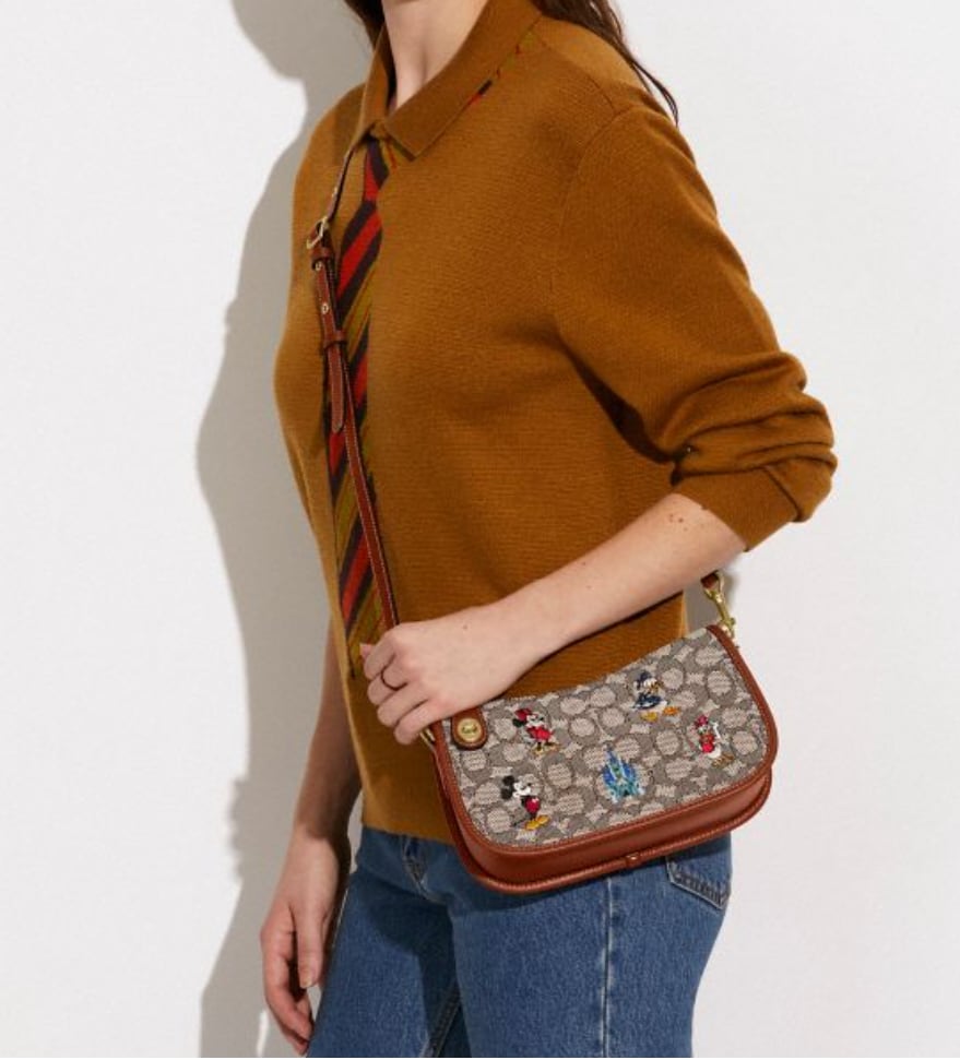 coach ミッキーアンドフレンズエンブロイダリーカメラバック 可愛 