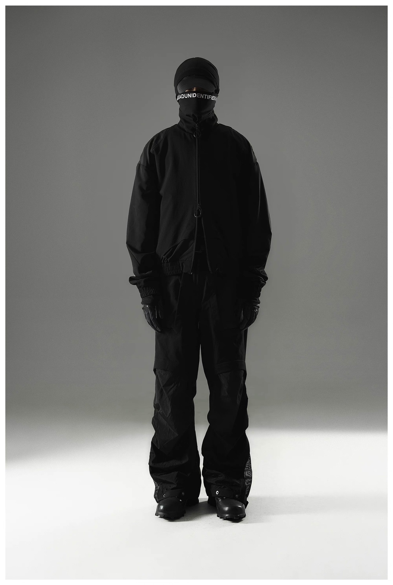 SQUD デコンストラクトパッチワークルーズハイネックトラックジャケット